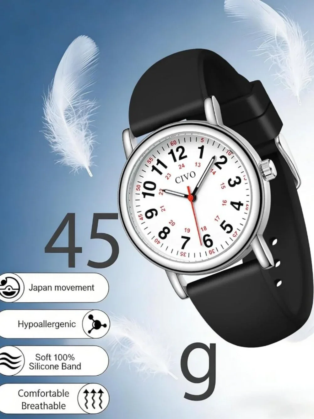 Stylish Analog Nurse Watch for Men & Women | Easy Read Dial, Perfect Gift